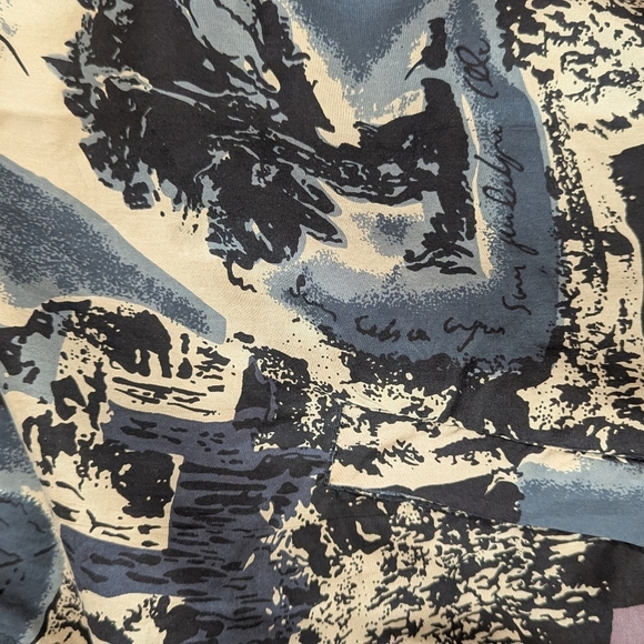 Vintage Carte Abstract Silk Bomber – 100% Silk 90s Art Scene Jacket 🎨🕺 (L) - Picture 9 of 11